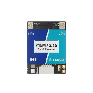 GEPRC ELRS 915M/2.4G Dual Band C3 Gemini Xrossband Receiver with IPEX1 T-Antenna Connector for FPV Racer Drones