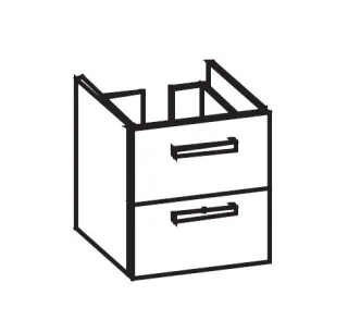 Artiqua 414 Waschtischunterschrank für Memento 513351, 513353 Sanremo Eiche quer NB, 414-WU2L-V155-7 414-WU2L-V155-7145-428