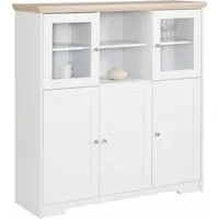 OTTO home Highboard Nanna, Vitrine in Eichen-Optik, Breite 118 cm