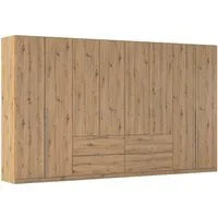 OTTO home Drehtürenschrank Kleiderschrank Schrank Garderobe AGORDO mit Dekor- oder Hochglanzfront (in zwei Griff-Farben, Breite 360 cm) mit Außenschubkästen, Serie in 7 Breiten und 2 Höhen MADE IN GERMANY