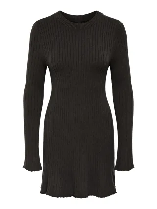 ONLY - ONLMICHELLA LS O-NECK DRESS KNT NOOS Chocolate Torte - Gr. - S