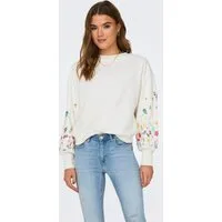 ONLY Sweatshirt ONLBROOKE L/S O-NECK FLOWER SWT Baumwollmischung, regular fit