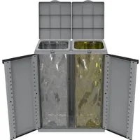 Kreher Mülltonnenbox EcoCab - Kunststoffschrank mit Müllsackhalter