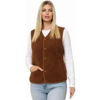Worldclassca Fellimitatweste Worldclassca Teddy Weste Warm Kuschelig Kurz Herbst Winter Ärmellos Neue Kollektion - Stilvolle und gemütliche Mode für Damen