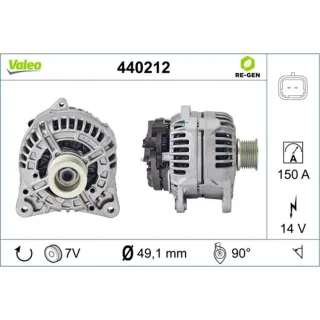 Valeo Generator  150A Nissan Opel Renault 440212