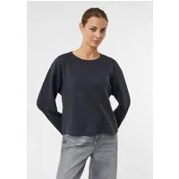 comma Sweatshirt Sweatshirt Verkürztes Sweatshirt aus strukturiertem Jersey