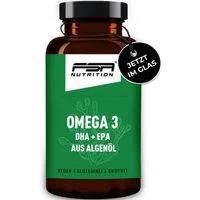 FSA NUTRITION Omega 3 DHA + EPA aus Algenöl im Glas Kapseln, 60 St., 40 g