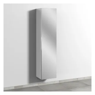Sanipa 3way Hochschrank mit 1 Doppelspiegeltür, Weiß-Glanz BS15378