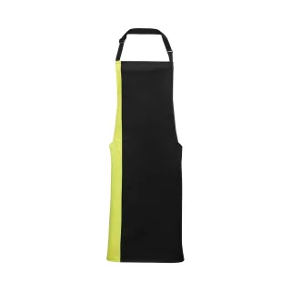 Premier - Latzschürze "Colours Collection", Kontrast (Schwarz/Limone)
