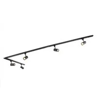 Qazqa Schienensystem-Sets Iconic jeana, ohne Leuchtmittel, Warmweiß, QAZQA Schienen­leuchte, gu10, Schwarz, Stahl, Modern
