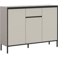 Home affaire Sideboard NORT, Höhe: 101cm, mit Metall Stabfuß, 3 Türen, 1 Schubkasten, Anrichte, Kommode, Schrank, Board, Higboard