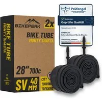 BikePeak Fahrradschlauch BikePeak 2x Fahrradschlauch Monty Shasta City 28" SV 28/47-622/635