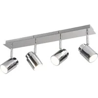 TRIO Leuchten LED Deckenstrahler, Dimmfunktion, LED wechselbar, Warmweiß, innen, Badezimmer-Lampe für Gäste WC, Decken-Leuchte 4-flammig B: 52cm