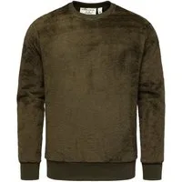 Amaci&Sons Sweatshirt LUDLOW Pullover mit Rundhalsausschnitt Herren Teddy Plüsch Pulli Sweatjacke Hoodie
