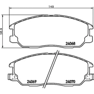 Hella Bremsbel?ge vorne Kia Sorento 1 8DB355010-451