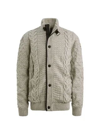 PME Legend - heavy knit mixed yarn light grey melee - Gr. - 4XL