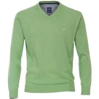 Redmond V-Ausschnitt-Pullover REDMOND Casual Herren Pullover Langarm V-Neck Comfort Apfelgrün