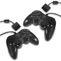 EAXUS Controller für PS2 & PS1 PlayStation Controller (2 St., Antirutsch-Oberfläche, DoubleShock, optional mit Verlängerungskabel)