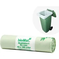 bioMat Müllbeutel bioMat Kompostierbare 120l Müllsäcke, EN13432, Made in Germany