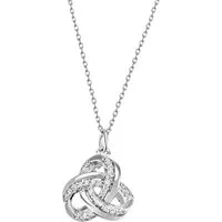 Firetti Kette mit Anhänger Schmuck Geschenk Silber 925 Halsschmuck Halskette Ankerkette Knoten, mit Zirkonia (synth)