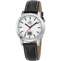 MASTER TIME Funkuhr Basic MTLA-10593-21L, Armbanduhr, Quarzuhr, Damenuhr, Datum, Lederarmband