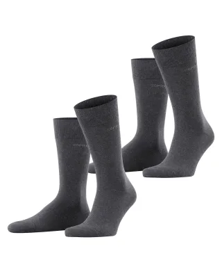 ESPRIT socks & tights - Esprit Basic Uni 2-Pack Herren anthra.mel - Gr. - 48.5