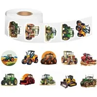 Ware aus aller Welt Sticker 500 Traktor & Baufahrzeuge Sticker Goodie Basteln Party, (500-tlg)