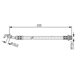 Bosch Bremsschlauch hinten Toyota Corolla E12 1987481177