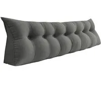 JEOBEST Rückenkissen Dreieckiges Lesekissen, Keilkissen mit Seitenfach, 1-tlg.,200cm breit, Kissen mit abnehmbarem und waschbarem Bezug