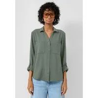 QS Langarmbluse Bluse Bluse mit Turn-up