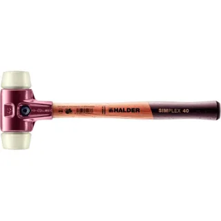 HALDER SIMPLEX - Schonhammer mit TE-Gehäuse und Holzstiel, Nylon - 3008.040