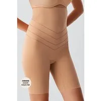 C&CITY Miederbody Hohe Taille Laser Cut Lange Boxer Shapewear