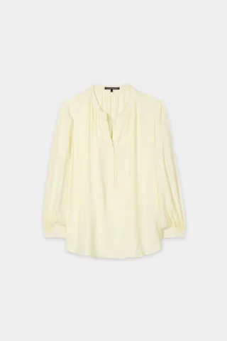 Luisa Cerano - Locker geschnittene Tunika-Bluse aus fließendem... citron - Gr. - 44