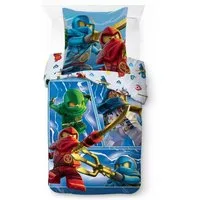 LEGO® Kinderbettwäsche Lego Ninjago Warriors Kinder-Bettwäsche 100x135 cm + 40x60 cm