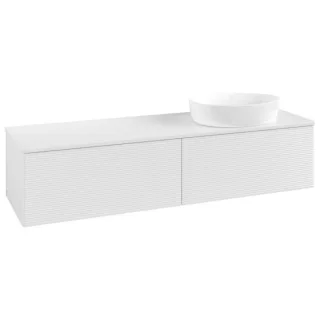 Villeroy und Boch Antao Waschtisch-Unterschrank K38110GF 160x36x50cm, Waschbeckenplattenfarbe Lack, glossy white lacquer