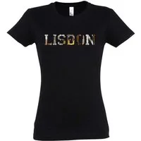 Urban Backwoods Print-Shirt Lisbon Damen T-Shirt Lissabon Skyline Portugal Stadt City Ville (1-tlg) Fußball Urlaub Holiday Vacation