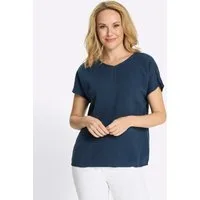 Sieh an! Klassische Bluse Schlupfbluse Kurzarm