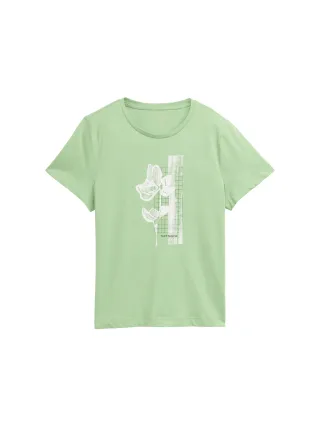 Tom Tailor - T-Shirt mit Print true green - Gr. - S