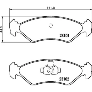 Hella Bremsbel?ge vorne Ford Courier Fiesta Ka Mazda 121 8DB355008-051