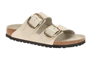 Birkenstock ARIZONA BIG BUCKLE Damen Pantoletten 1031873 Grau High-Shine Oyst...