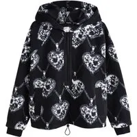 Next Fleecejacke Polar-Fleece mit halben RV, Herz und Schloss (1-St)