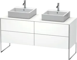Duravit XSquare Konsolenwaschtischunterbau bodenstehend Weiß Matt 1600x548x778 mm - XS4927B1818 XS4927B1818