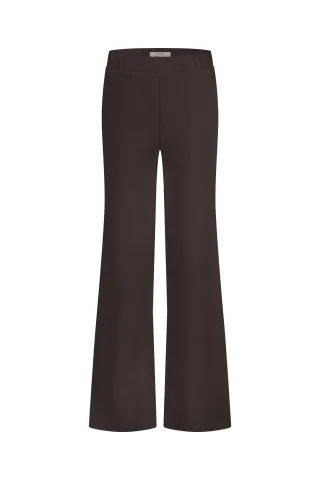 Studio Anneloes - Lexie bonded trousers espresso - Gr. - L