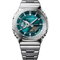 CASIO G-SHOCK Chronograph GM-2110D-3A1ER, Quarzuhr, Armbanduhr, Herrenuhr, Edelstahlarmband, analog, digital