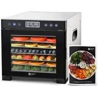 Balter Dörrautomat Edelstahl, Dörrgerät mit 7 Einlegefächern, 600 W, BPA-frei, Dehydrator 600 W, 7 Etagen