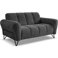 Beautysofa Sofa mit Metallbeine in Schwarz VOLARE, 2-Sitzer, viele Farbvarianten, ohne Schlaffunktion