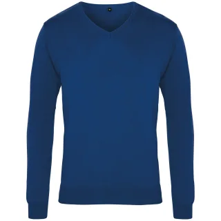 Premier Herren Strick-Pullover mit V-Ausschnitt (Königsblau)