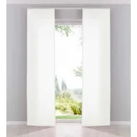 Gardinenbox Schiebegardine (2 St), Paneelwagen, blickdicht, Leinen Optik, Cationic blickdicht Leinen Optik Palermo 204411-2