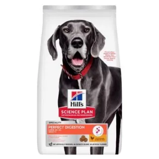 Hill's Science Plan Trockenfutter Hund, Perfect Digestion, Large Breed Adult, mit Huhn und braunem Reis 14 kg