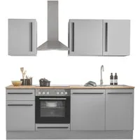 BASIC by Balculina Winkelküche Denver, Küche BxHxT 220 x 211 x 60, Breite 220 cm, wahlweise mit E-Geräten und Induktion
